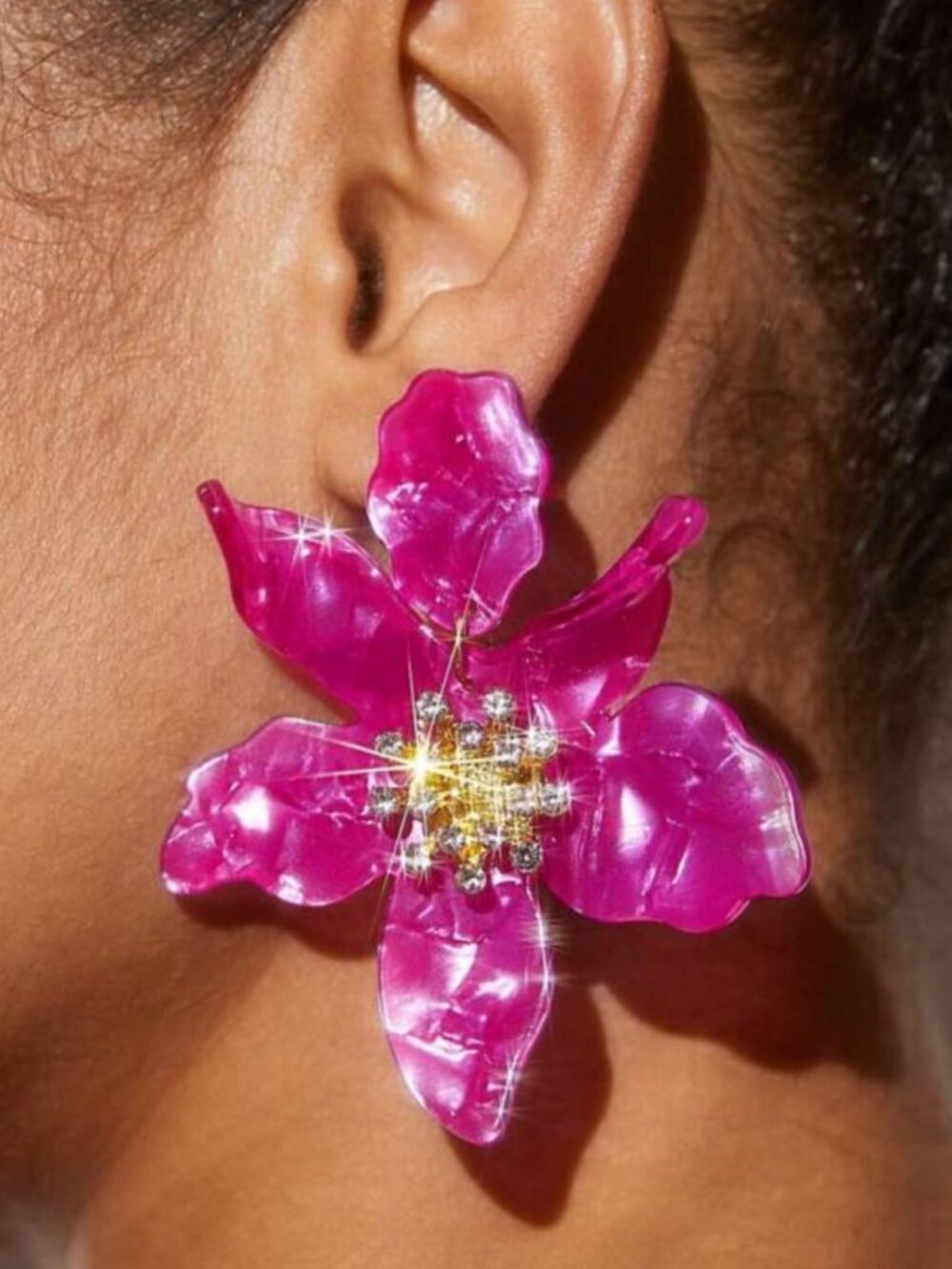 Statement flower earrings M333